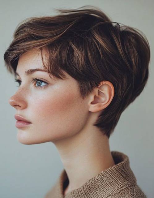 Side-Swept Pixie hairstyle