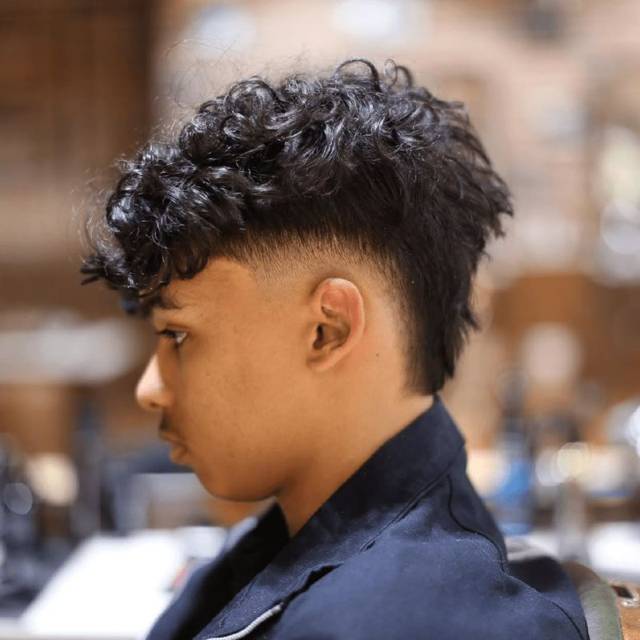 Curly Mullet hairstyle