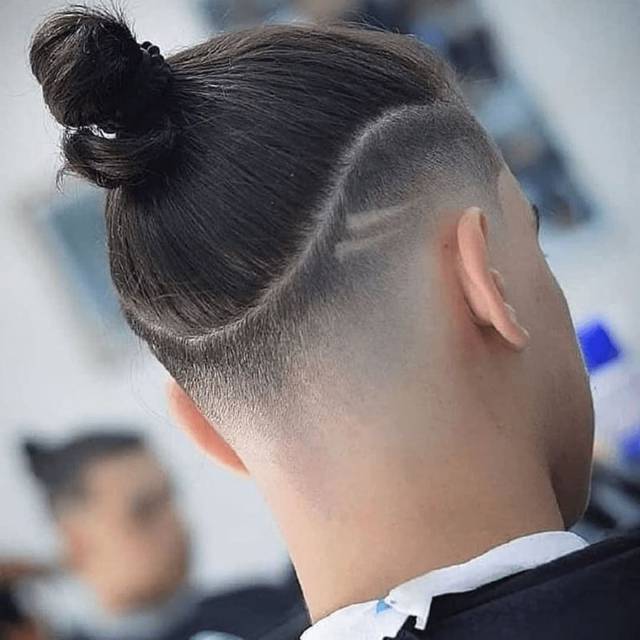 Bun + Design hairstyle